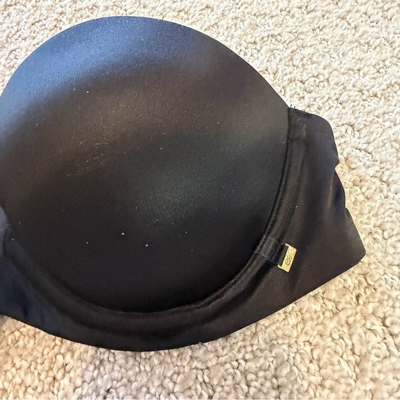 Victorias Secret Black Very Sexy Bra Sz 32A Push Up Padding Plunge Strapless - Picture 2 of 10